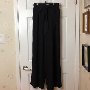 ZARA Black maxi wide leg pants